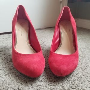 Jessica Simpson Red Suede Heels
